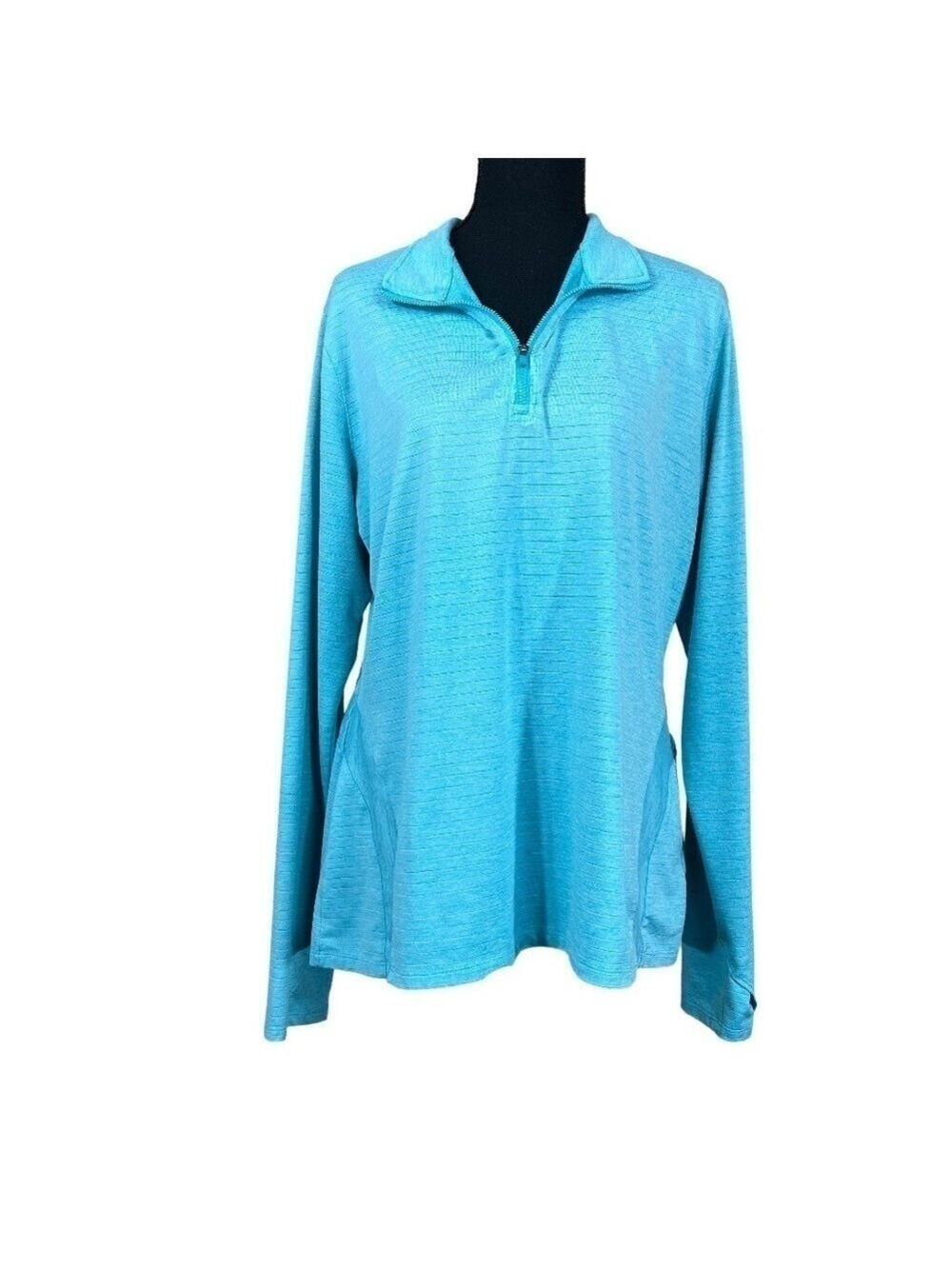 Slazenger Women’s Turquoise Golf Quarter Zip Athletic Top Size XL